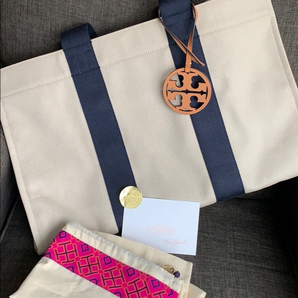 Tory Burch Handbags - Tory Burch Canvas Miller Tote NEW!! • Lowest Price